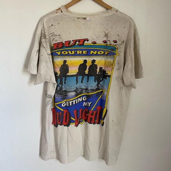 I Love You Man But You’re Not Getting My Bud Light thrashed vintage shirt - Picture 3 of 7